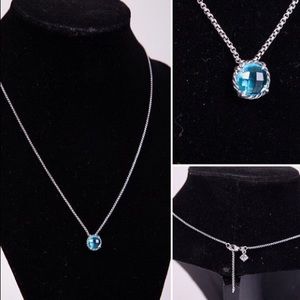 Authentic David Yurman Blue Topaz Necklace